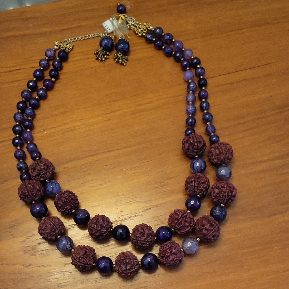 Elegant Purple Beaded Necklace